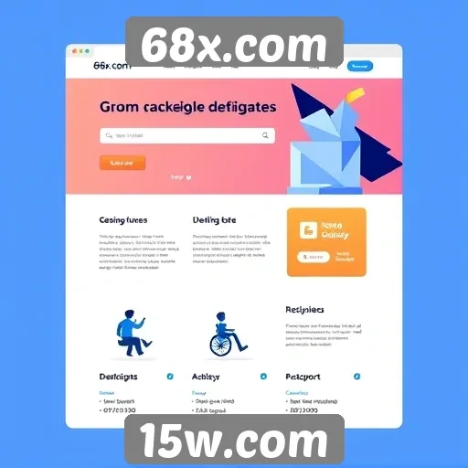 Acessibilidade e interface do site 68x.com